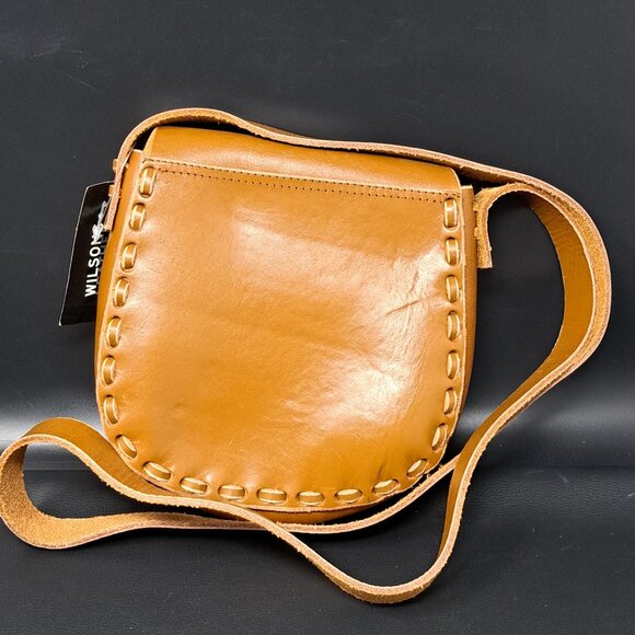 Wilsons Leather Tan Crossbody Bag with Floral Design - Picture 2 of 7